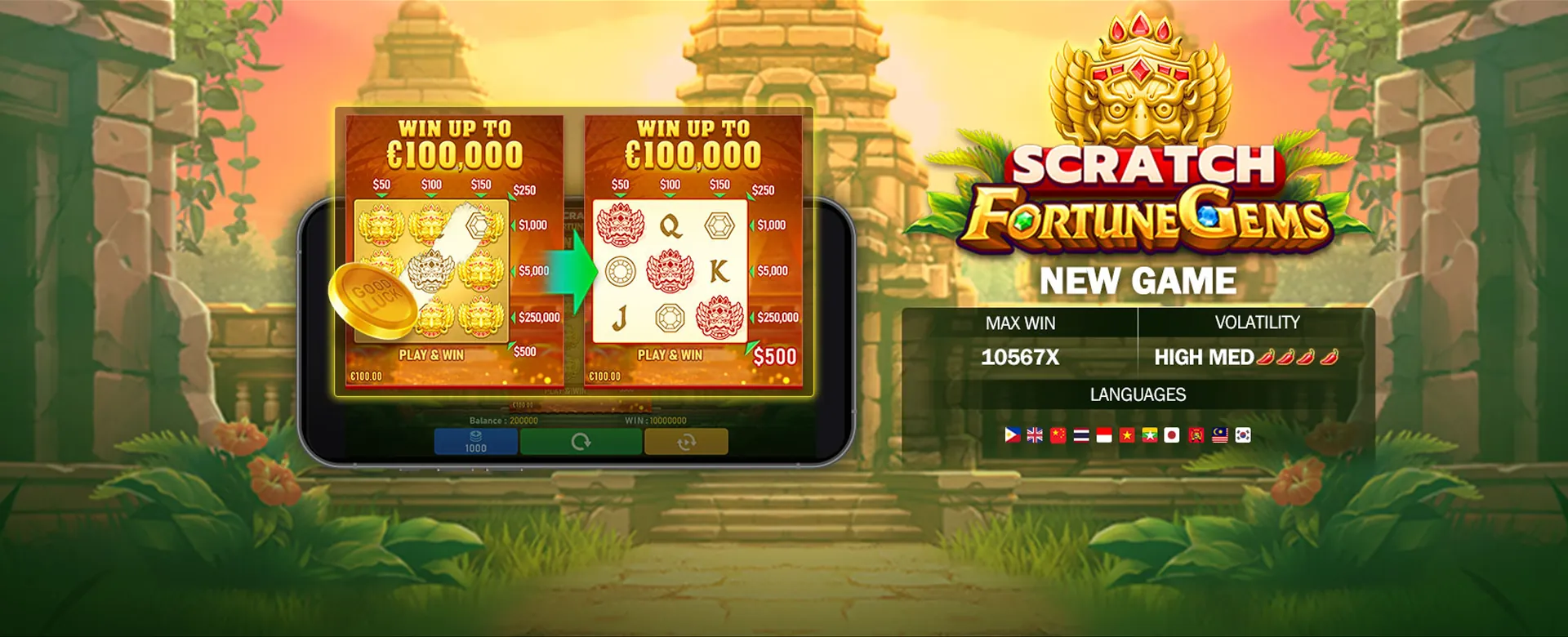 Diverse game selection in live casino