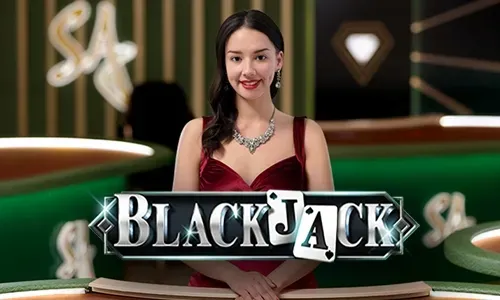 Playtech Blackjack table with cards and chips
