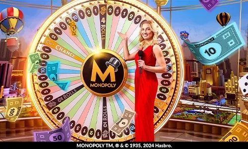 Roulette wheel with a spinning ball and betting chips
